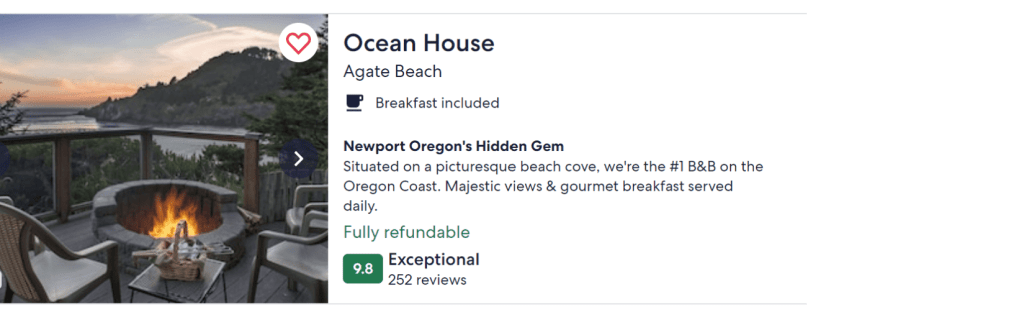 Ocean House in Newport Oregon best hotel in Newport Oregon