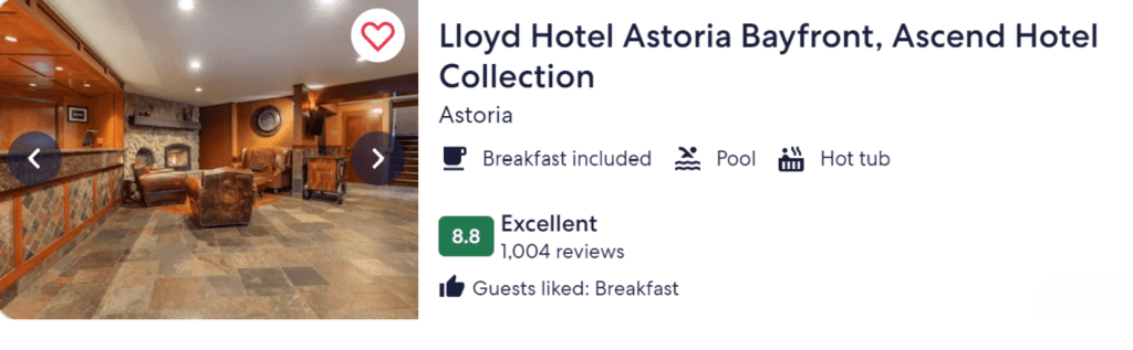 Lloyd Hotel Astoria Bayfront Collection best hotels in Astoria Oregon