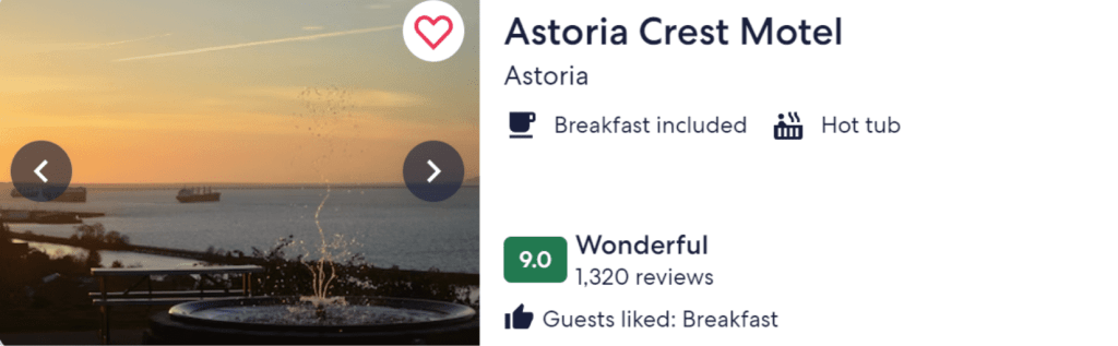 Astoria Crest Motel best hotels in Astoria Oregon