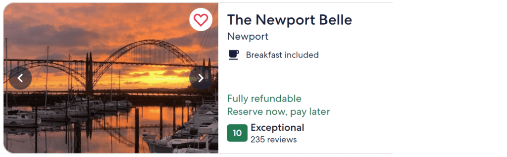 The Newport Bella in Newport, Oregon