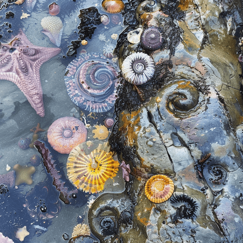 Tide pooling sea anenome