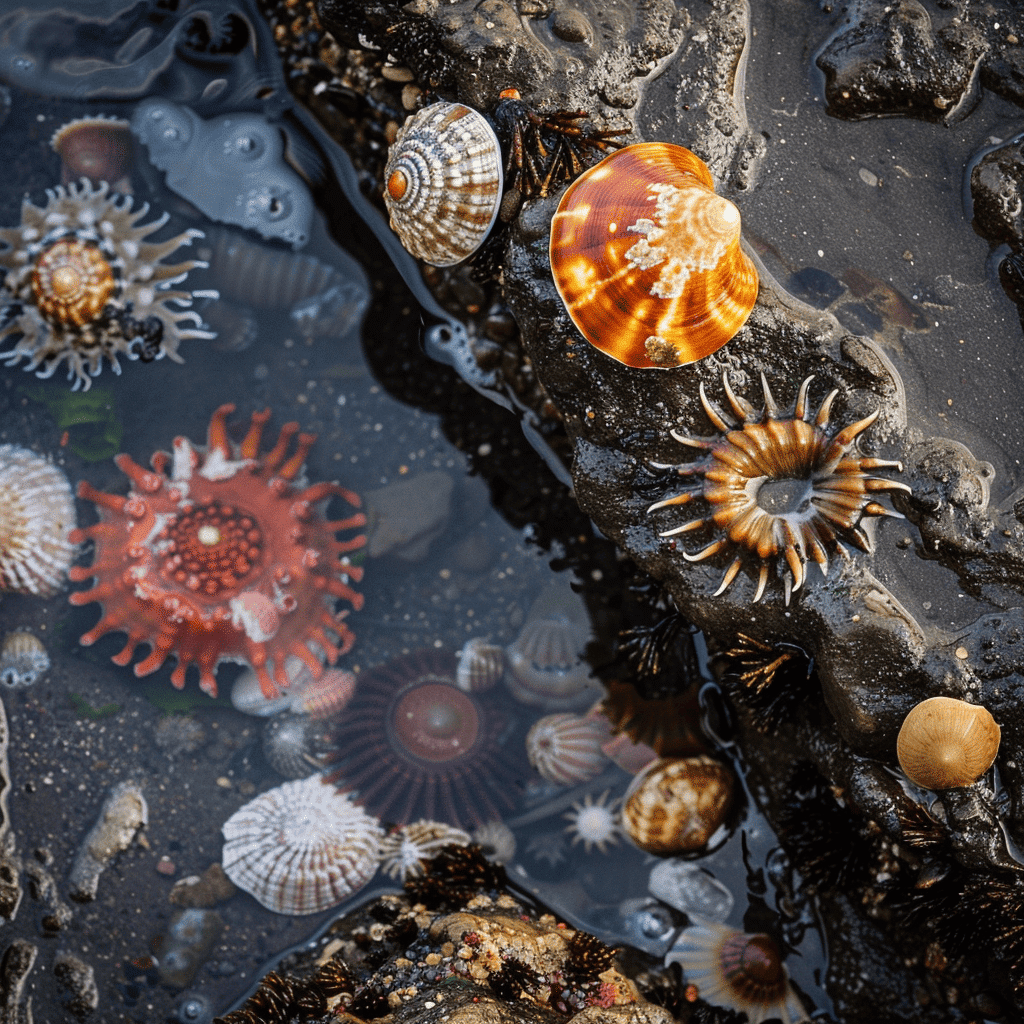 tide pooling sea stars