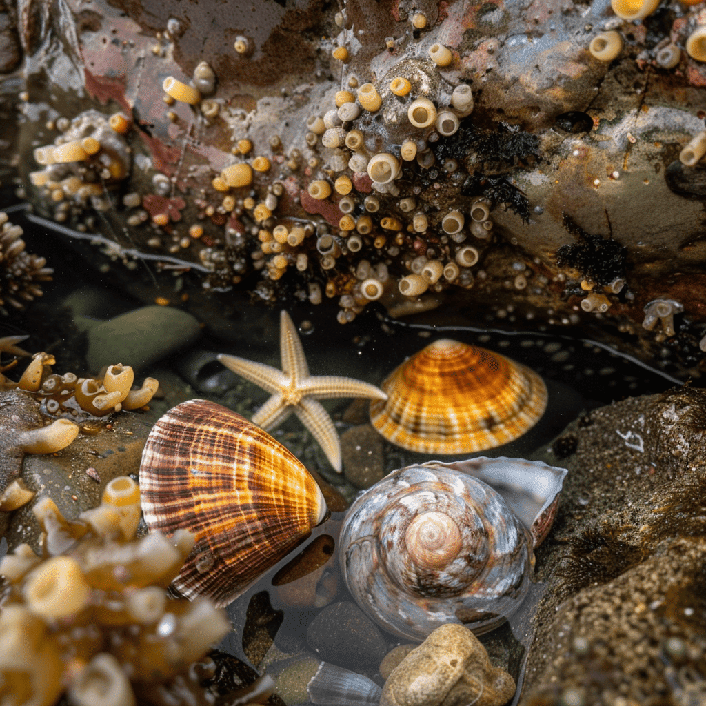 Tide pooling crabs