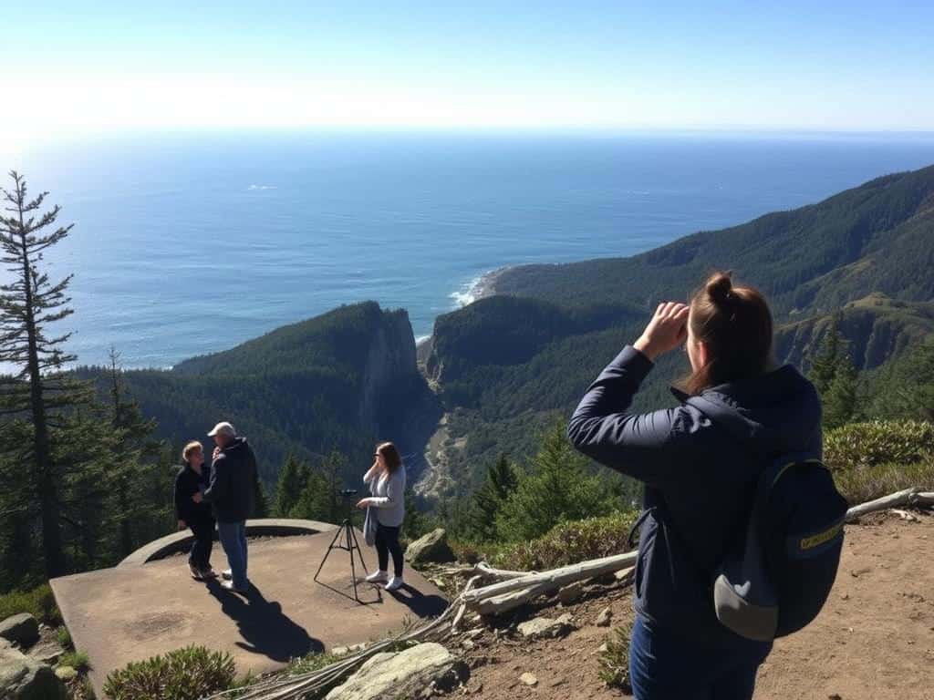 Neahkahnie Mountain Viewpoint overlooking the ocean during whale migration