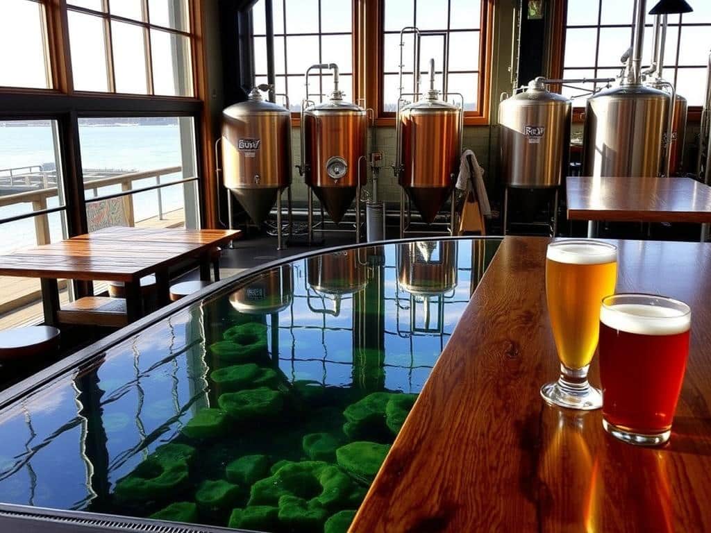 Buoy Beer Company in Astoria Oregon with river views and craft beer