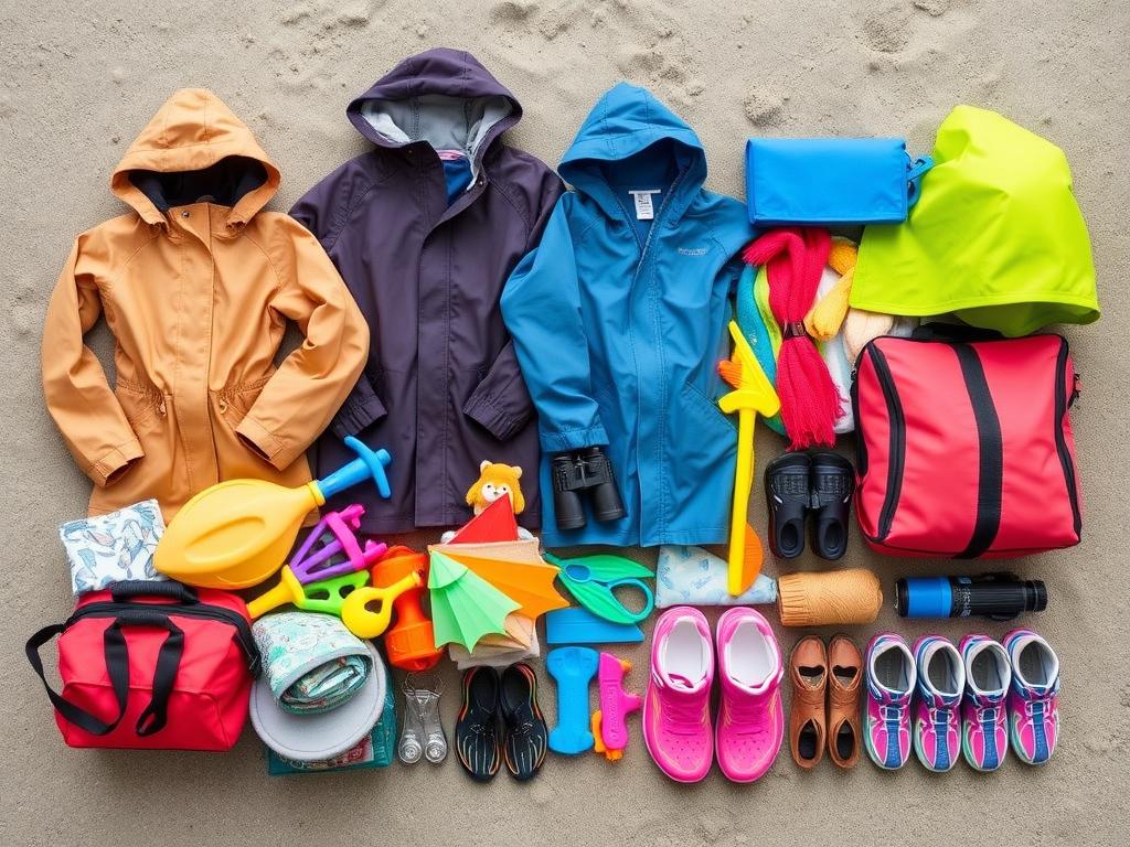 Family beach gear packed for Oregon Coast trip