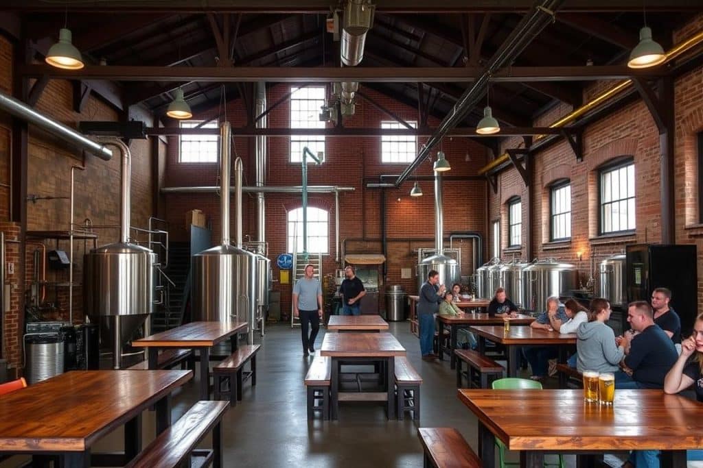 Fort George Brewery in Astoria Oregon with craft beer selection