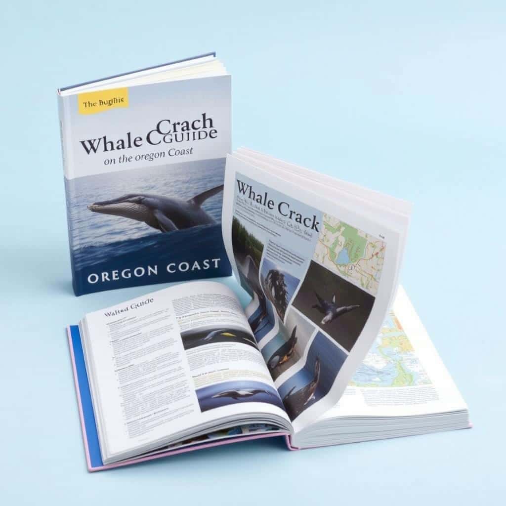 Oregon Coast whale watching guide book featuring OPRD Whale Watching Center