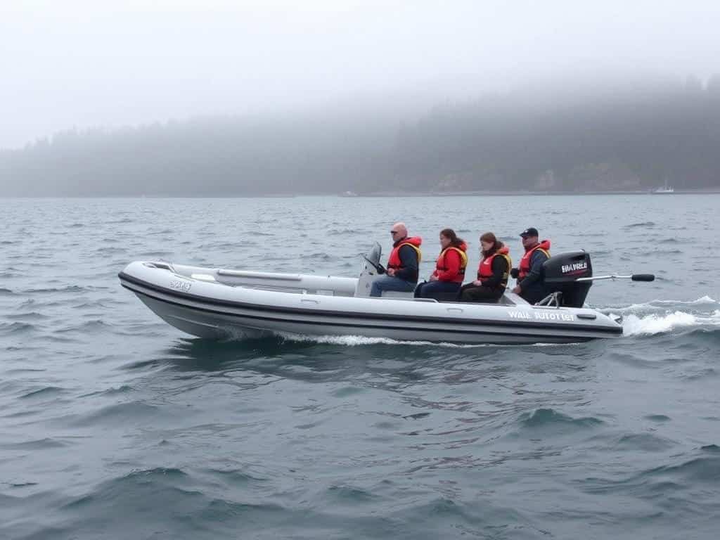 Small group zodiac tour searching for Oregon Coast orcas