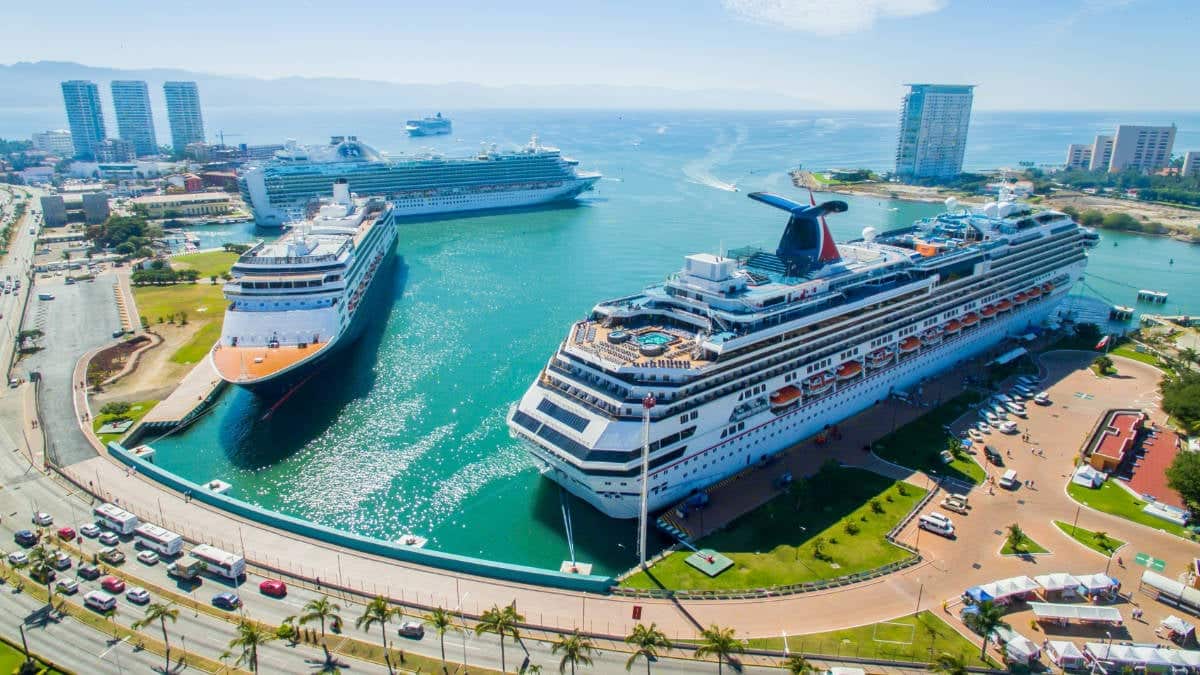 Cruise ships at the Puerto Vallarta port