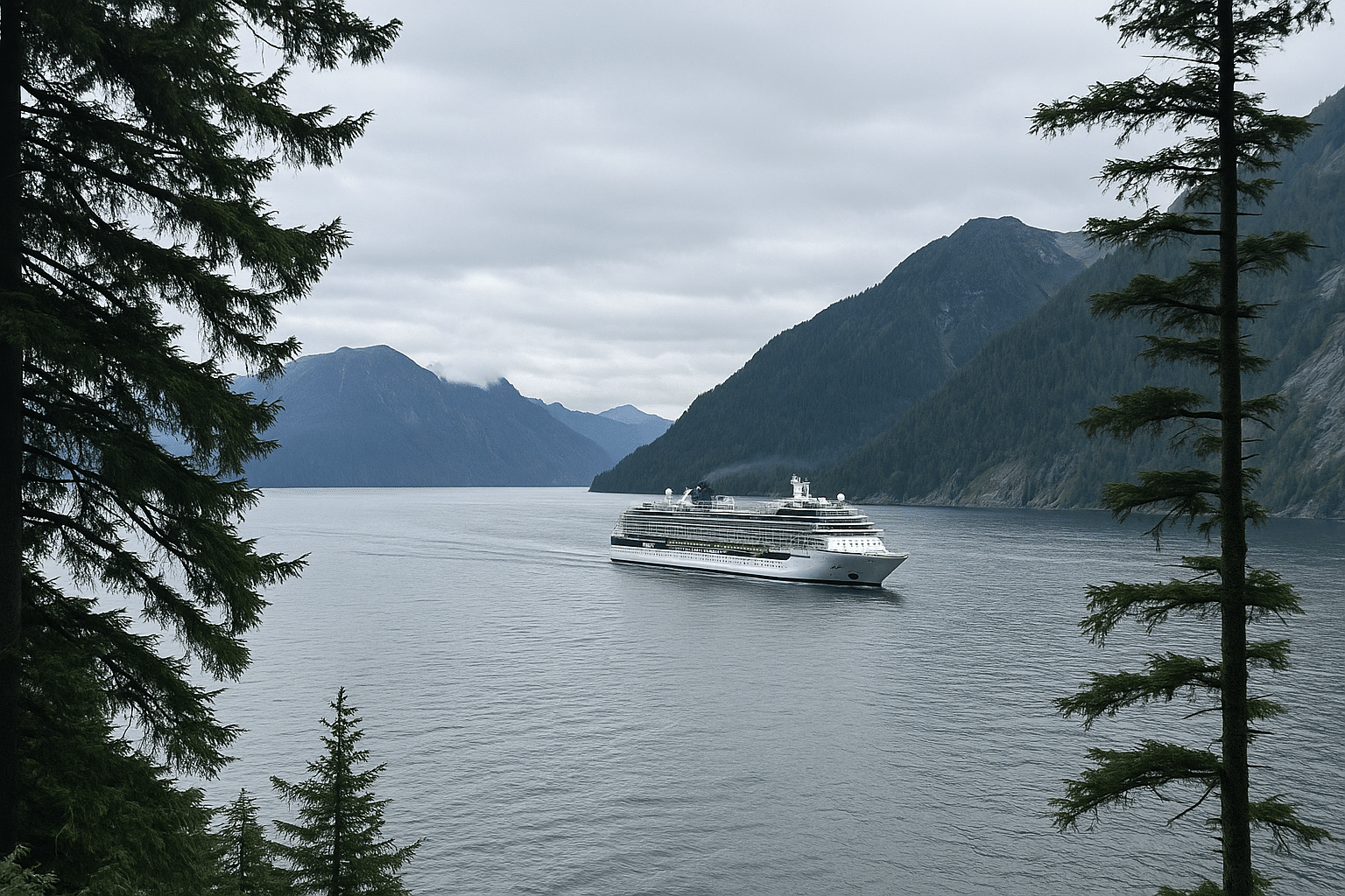 Cruise ship in Inside Passage
