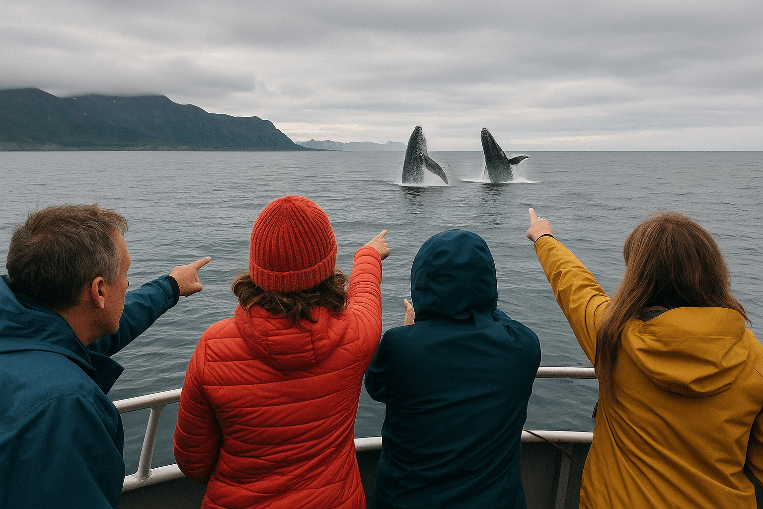Humpback whales sighted during small boat cruise.