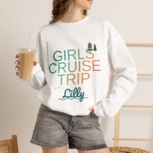 Girls Cruise Trip Sweatshirt – Personalized Name Cruise Crewneck 2027