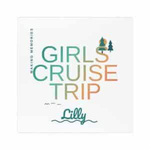 Girls Cruise Trip Cabin Door Magnet – Personalized Name Cruise Decor 2027