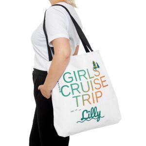Girls Cruise Trip Tote Bag – Personalized Name Cruise Beach Bag