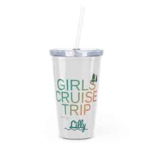 Girls Cruise Trip Tumbler with Straw – Personalized Name Cruise Cup