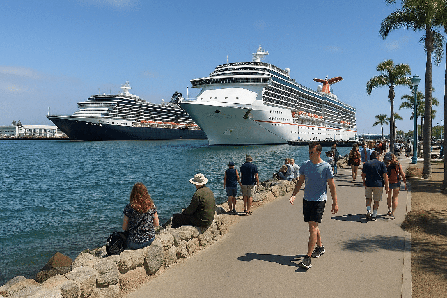 San Diego harbor featuring California coast cruises