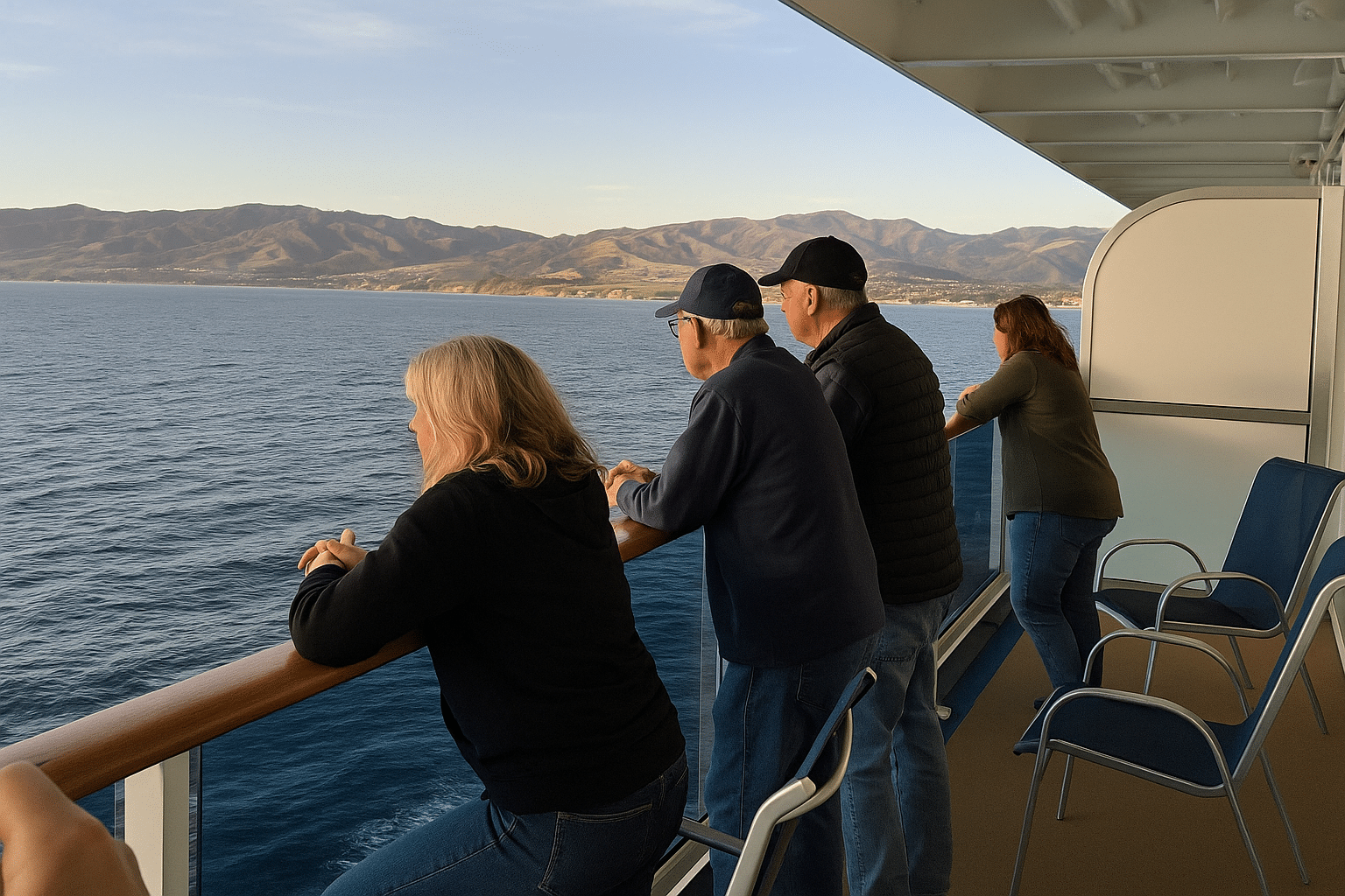California coastline from cruise ship balcony