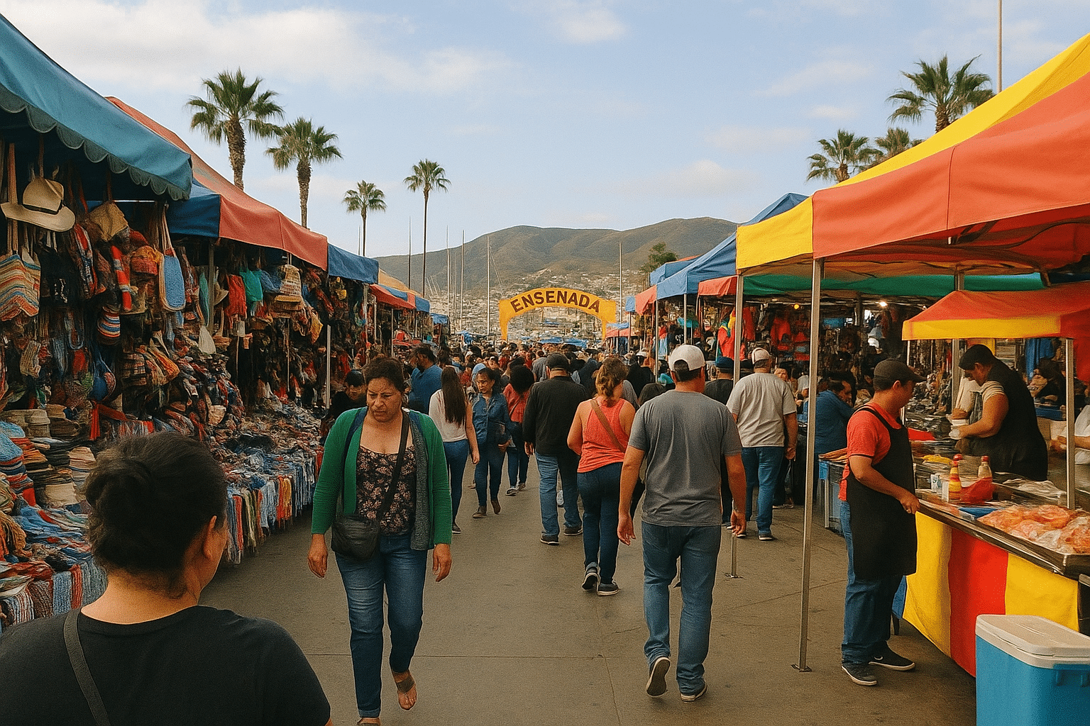 Ensenada waterfront market