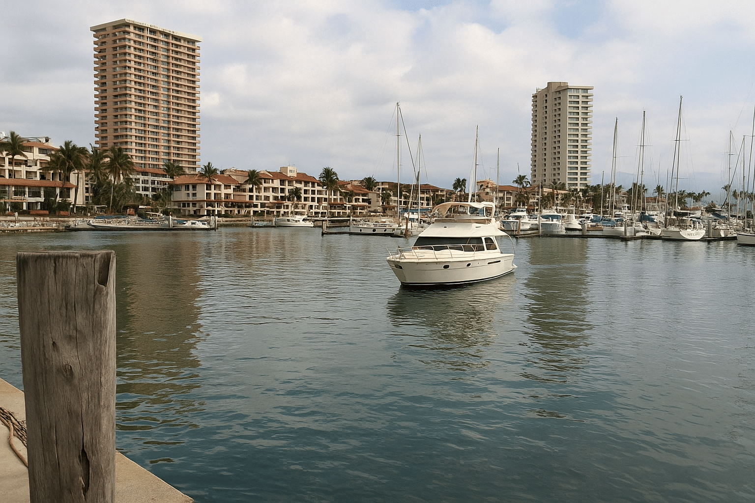 Scenic view of Marina Vallarta from Puerto Mágico