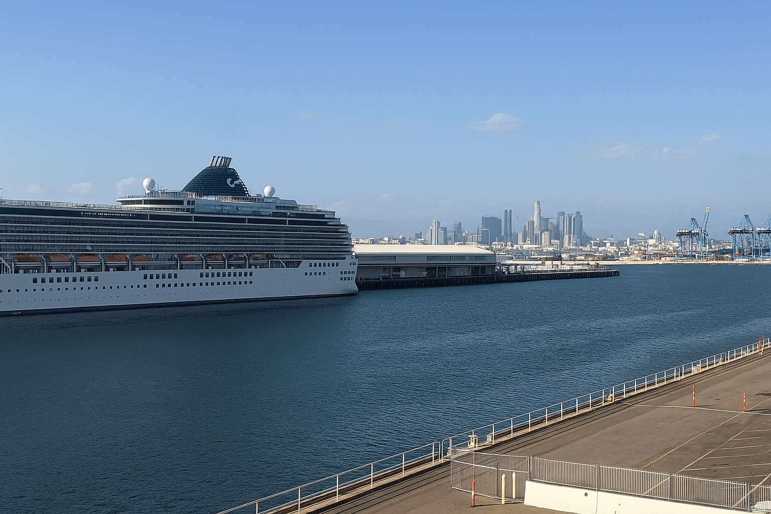 Cruise ship at San Pedro World Cruise Center.