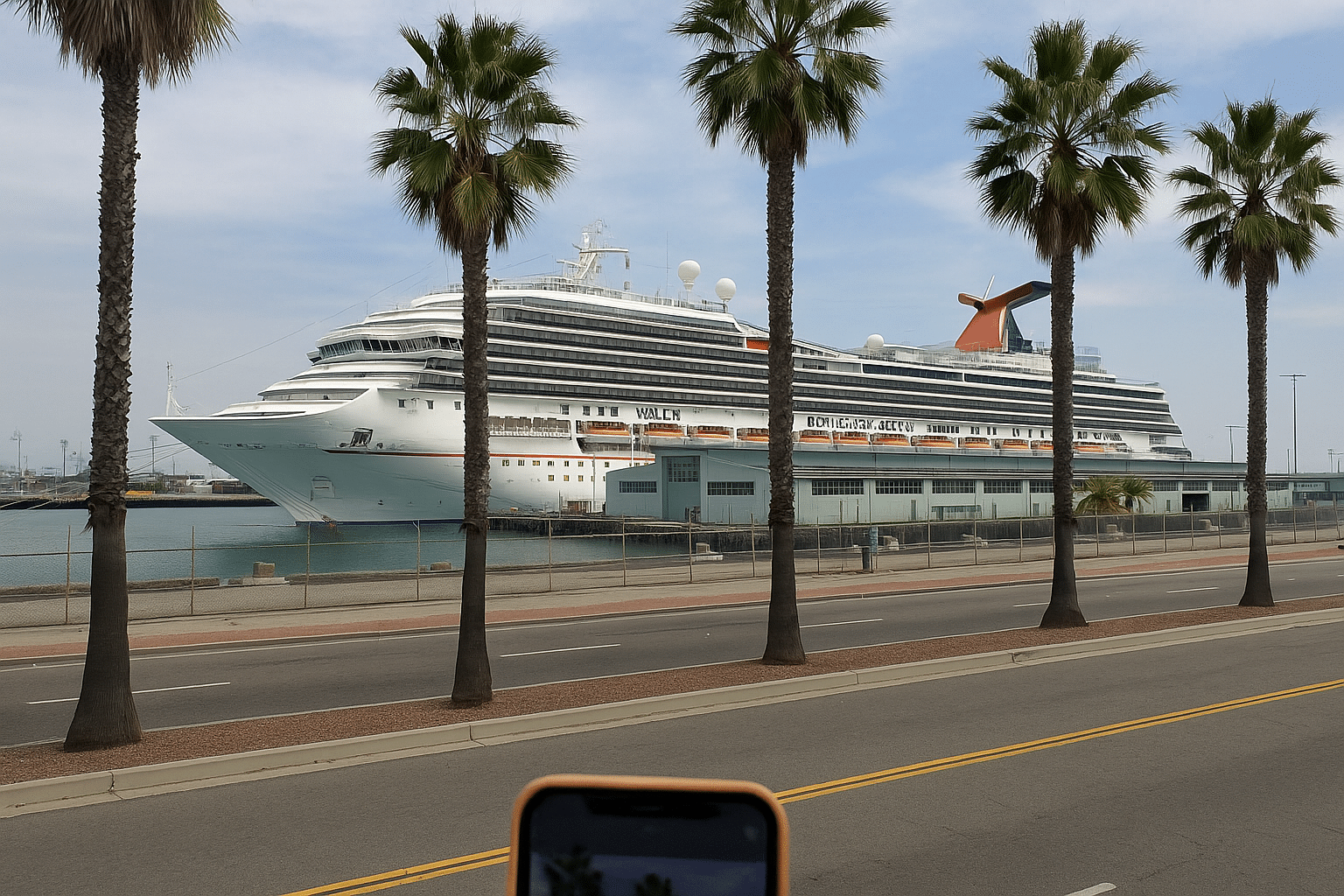 Cruise ship at the Port of Los Angeles