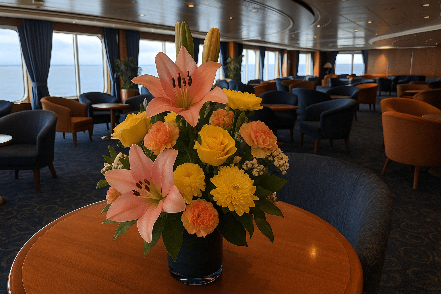 Floral arrangement for wedding ceremony