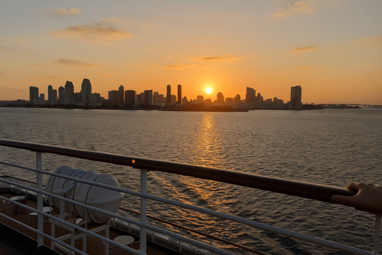San Diego skyline from cruise ship.