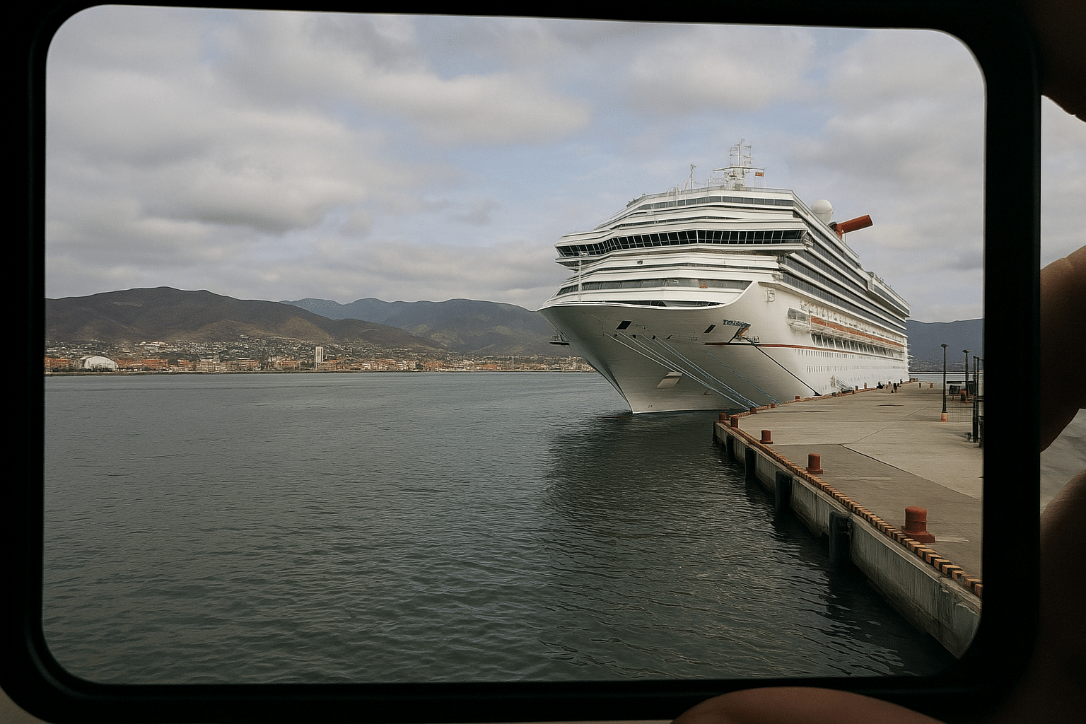 Cruise ship in Ensenada port