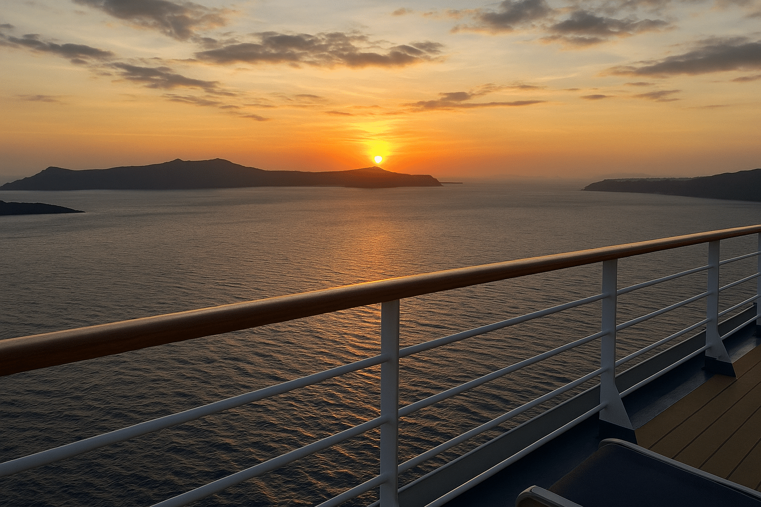 Sunset from cruise ship