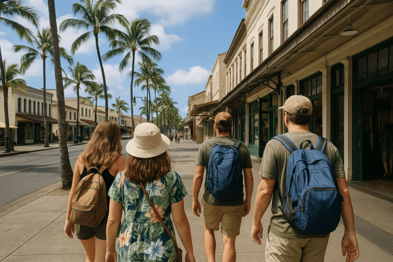 Exploring Honolulu during a cruise to Hawaii from California.