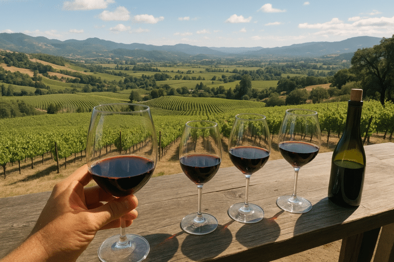 Napa Valley vineyard wine tasting