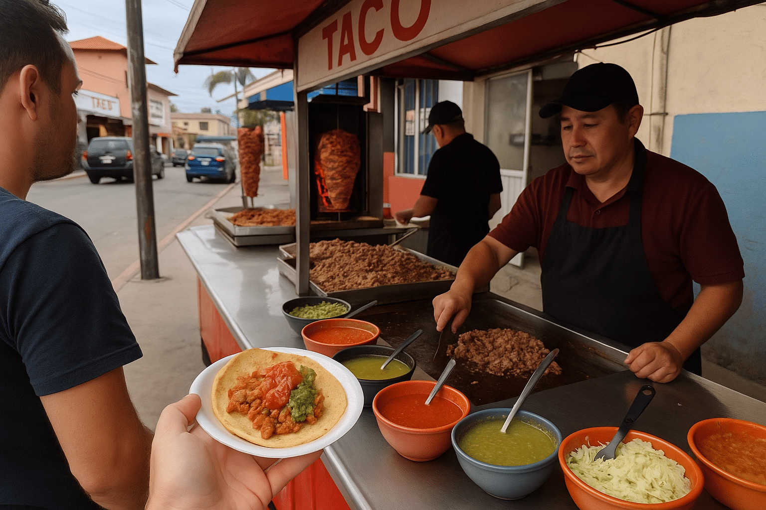Taco stand in Ensenada