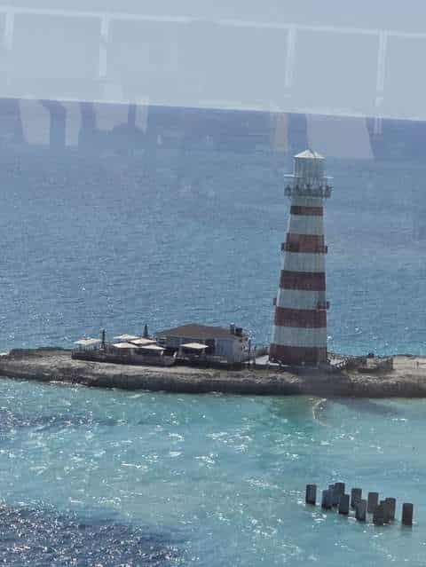 The lighthouse at Ocean Cay